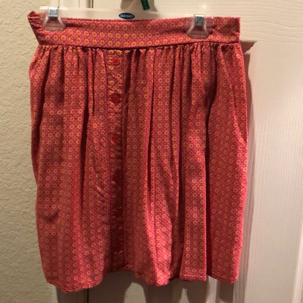 Pink and yellow floral Skirt